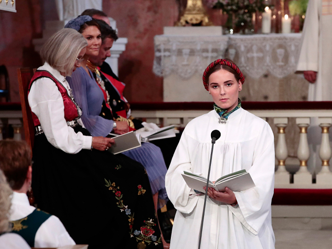 Prinsessen leste Frans av Assisis bønn. Foto: Lise Åserud, NTB scanpix